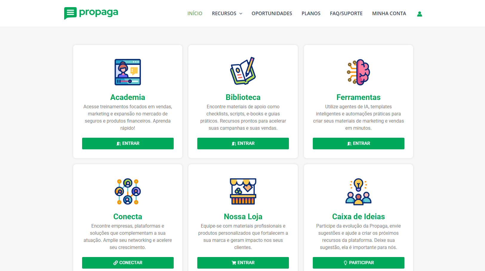 Propaga Dashboard Mockup